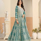 Anaita Light Blue Heavy Embroidered Faux Georgette Anarkali Suit With Salwar
