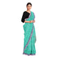 Exclusive Collection 100% Pure Cotton Green Tant Saree With Hand Weaving Work - Swadesiicart