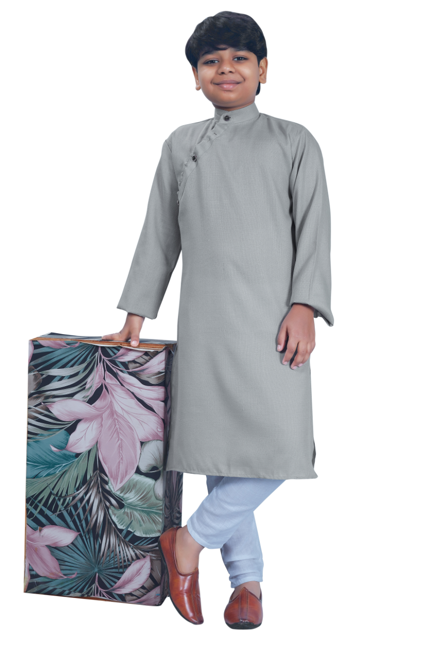 DEIANA'S Casual Designer Kurta Pyjama Set For Boys And kids (Grey) | Swadesiicart