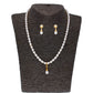 J Pearls Button Drop Pearl Set - Real Pearl Jewelry - Swadesiicart