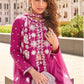 Anaita Rani-Pink Silk Stitched Suit With Embroidery Work