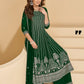 Anaita D Green Faux Georgette Stitched Plazzo Suit with Sequence Work