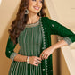 Anaita D Green Faux Georgette Stitched Plazzo Suit with Sequence Work