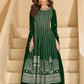 Anaita D Green Faux Georgette Stitched Plazzo Suit with Sequence Work