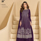 Anaita Violet Faux Georgette Stitched Plazzo Suit with Sequence Work