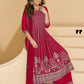 Anaita D Pink Faux Georgette Stitched Plazzo Suit with Sequence Work