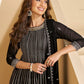 Anaita Black Georgette Stitched Suit With Embroidery & Sequence Work