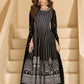 Anaita Black Georgette Stitched Suit With Embroidery & Sequence Work