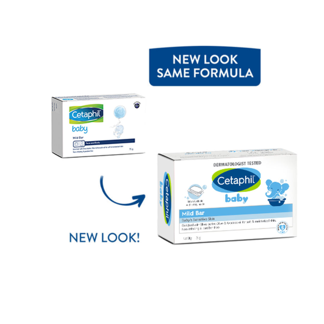 Cetaphil Baby Mild Bar Face & Body For Baby's Sensitive Skin - Swadesiicart