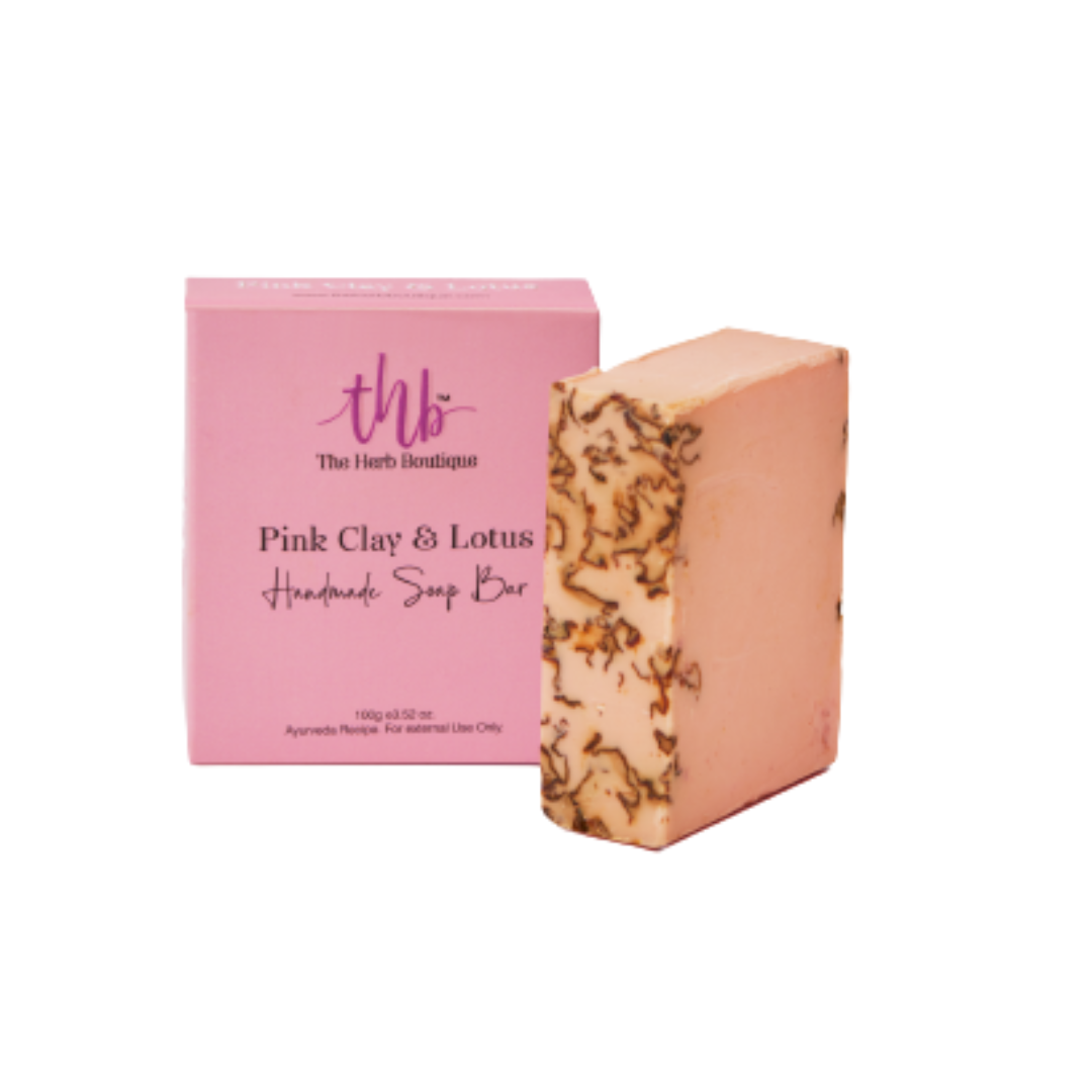The Herb Boutique Pink Clay and Lotus Sugar Soap Bar - The Herb Boutique