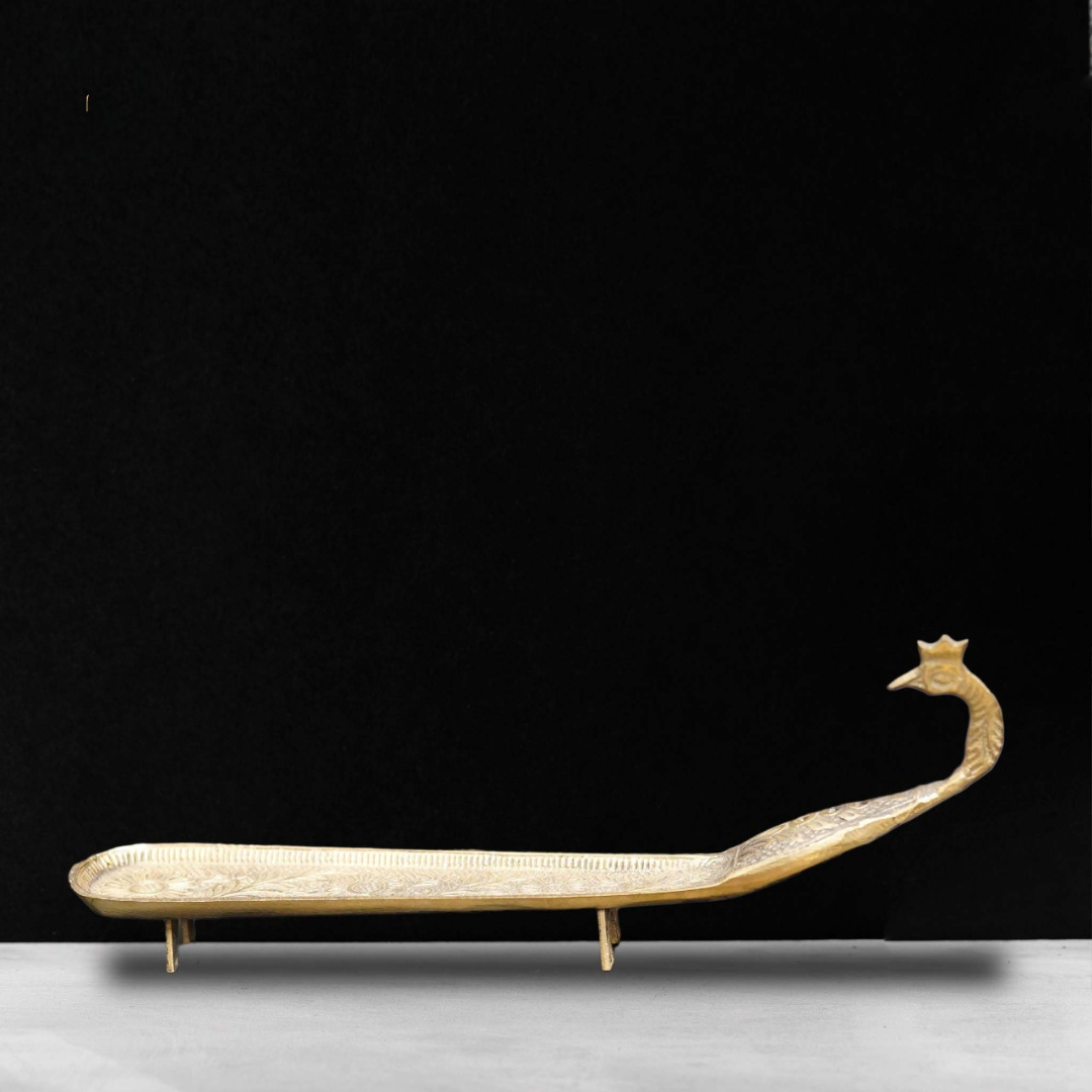 Brass Peacock Agarbatti Holder - Swadesiicart