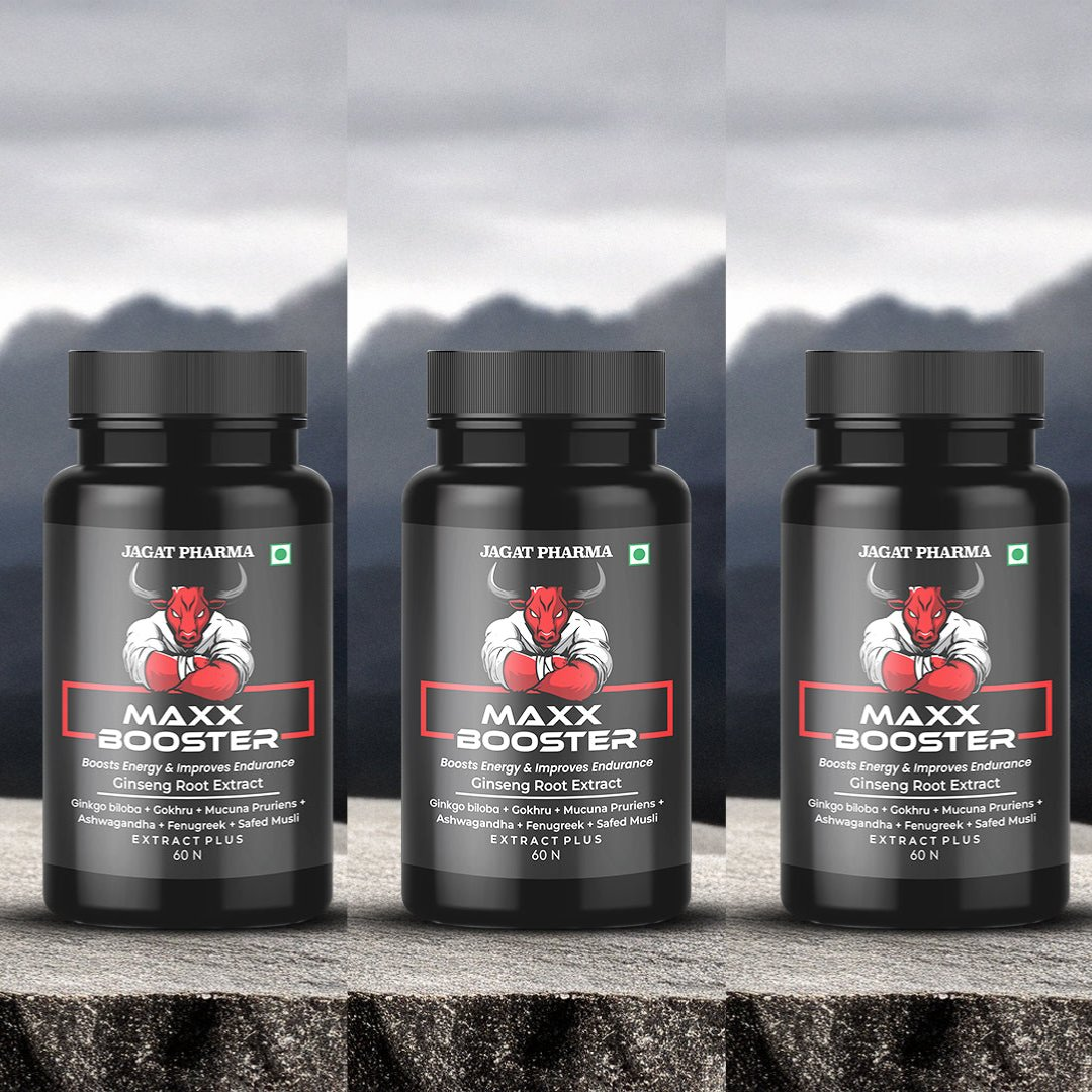 Jagat Pharma Maxx Booster- 60 Capsule Muscle Mass Gainer and Stamina Booster | Swadesiicart