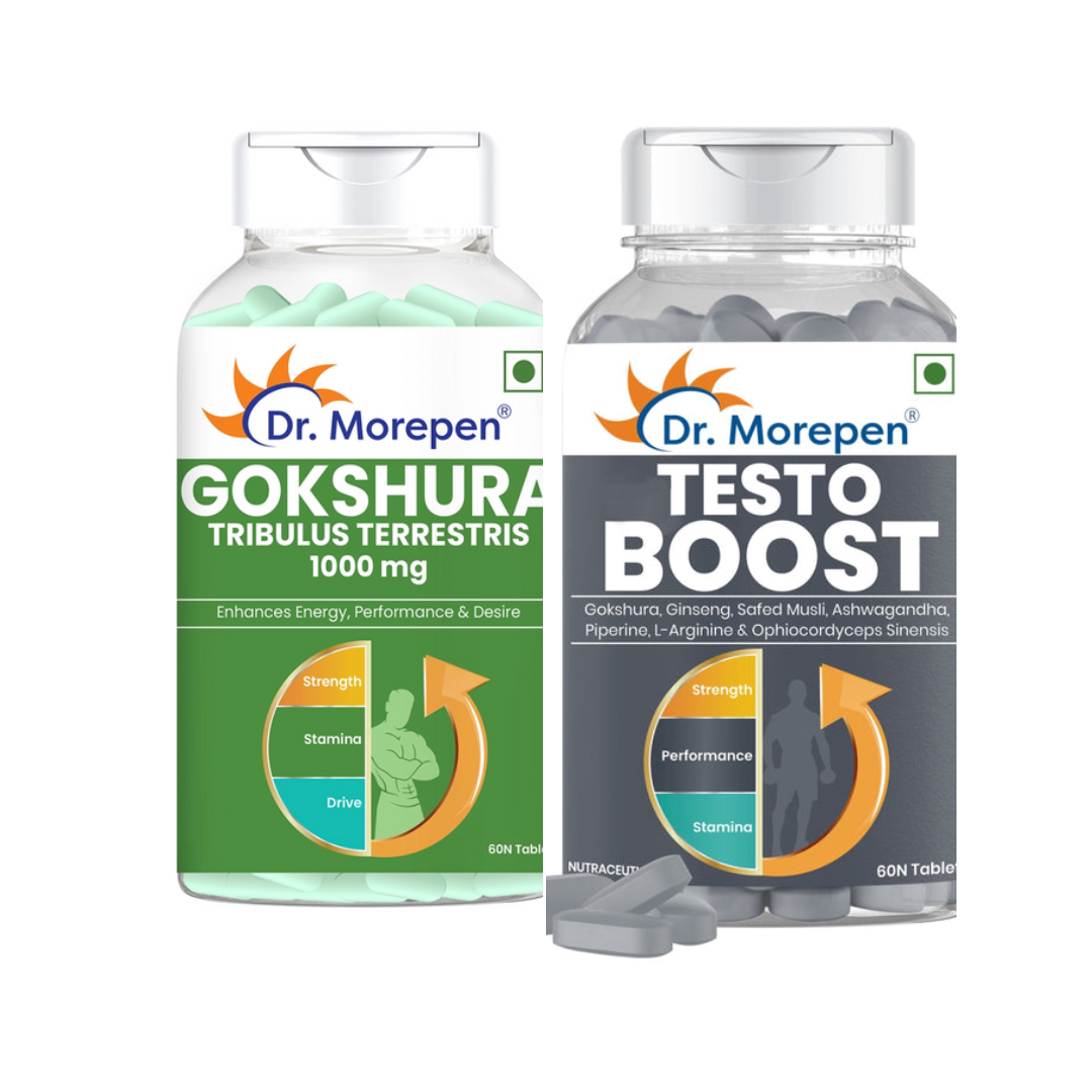 Dr Morpen Gokshura & Testo Boost -Performance Combo Pack | Swadesiicart