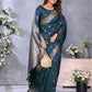 Anaita Blue Premium Banarasi Tissue Silk Saree With Gala Weaving Work
