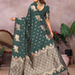 Anaita Dark Green Premium Banarasi Tissue Silk Saree With Gala Weaving Work