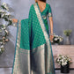 Anaita Green Premium Banarasi Tissue Silk Saree With Gala Weaving Work