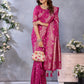 Anaita Rani Pink Premium Banarasi Tissue Silk Saree With Gala Weaving Work