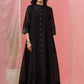 Juniper Womens Black Chanderi Solid Kalidar Kurta - Swadesiicart