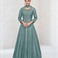 Anaita Teal Green Embroidered Vichitra Silk Stitched Anarkali Suit