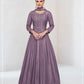 Anaita Lavender Embroidered Vichitra Silk Stitched Anarkali Suit