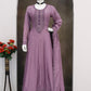 Anaita Lavender Embroidered Vichitra Silk Stitched Anarkali Suit
