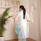 Lorenvalley Offwhite Chanderi Cotton Embroidered Work Kurta Set | Swadesiicart