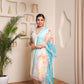 Lorenvalley Offwhite Chanderi Cotton Embroidered Work Kurta Set | Swadesiicart