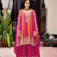 Anaita Pink Chinon Stitched Suit With Embroidery Work