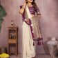 Anaita Beige Handloom Kalamkari Silk Saree With Zari Woven Work