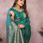 Anaita Green Premium Banarasi Tissue Silk Saree With Gala Weaving Work