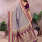 Anaita Purple Handloom Kalamkari Silk Saree With Zari Woven Work