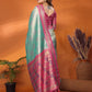 Anaita Sky Blue Banarasi Tissue Silk Saree With Weaving Work