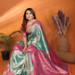 Anaita Sky Blue Banarasi Tissue Silk Saree With Weaving Work