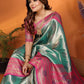 Anaita Sky Blue Banarasi Tissue Silk Saree With Weaving Work