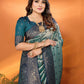 Anaita Blue Tissue Silk Saree With Weaving Zari Work