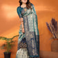 Anaita Blue Tissue Silk Saree With Weaving Zari Work