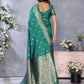 Anaita Green Premium Banarasi Tissue Silk Saree With Gala Weaving Work