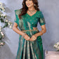 Anaita Green Premium Banarasi Tissue Silk Saree With Gala Weaving Work