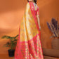 Anaita Yellow Banarasi Tissue Silk Saree With Weaving Work