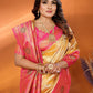 Anaita Yellow Banarasi Tissue Silk Saree With Weaving Work