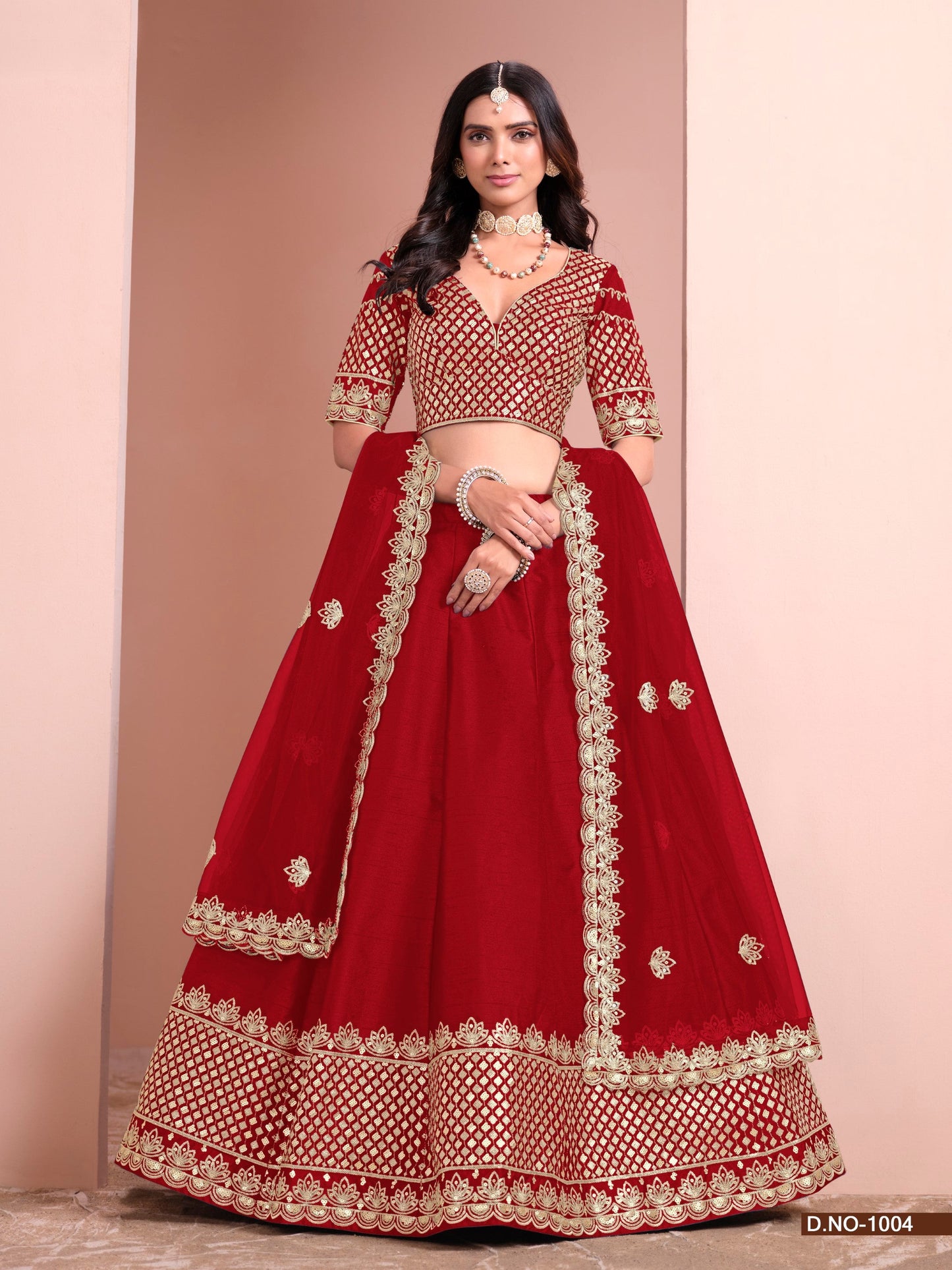 Anaita Red Art Silk Designer Lehenga With Blouse
