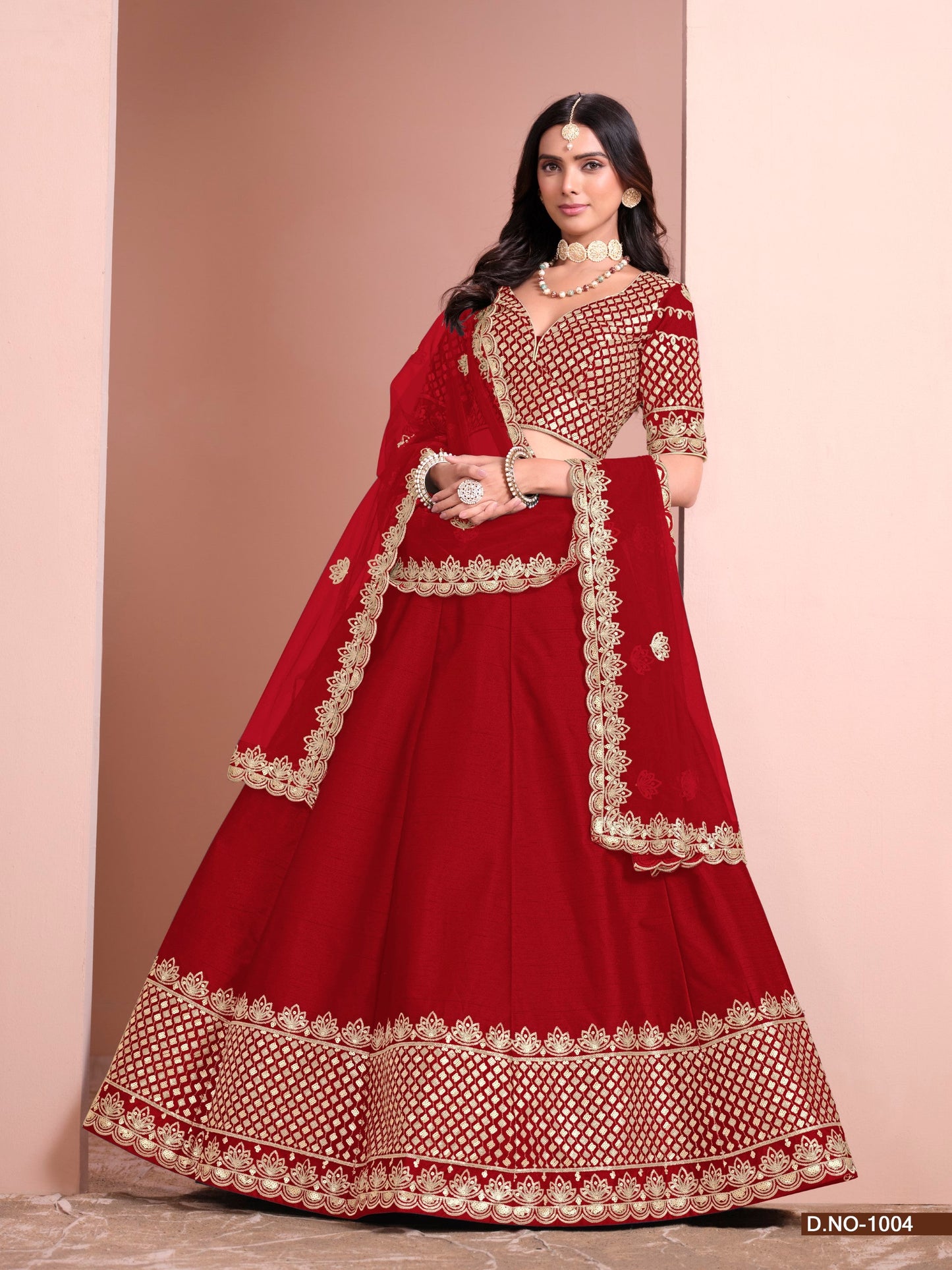 Anaita Red Art Silk Designer Lehenga With Blouse
