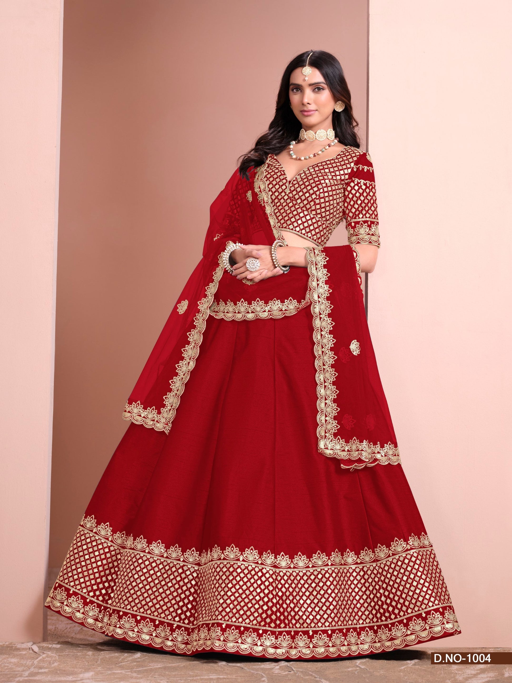 Anaita Red Art Silk Designer Lehenga With Blouse