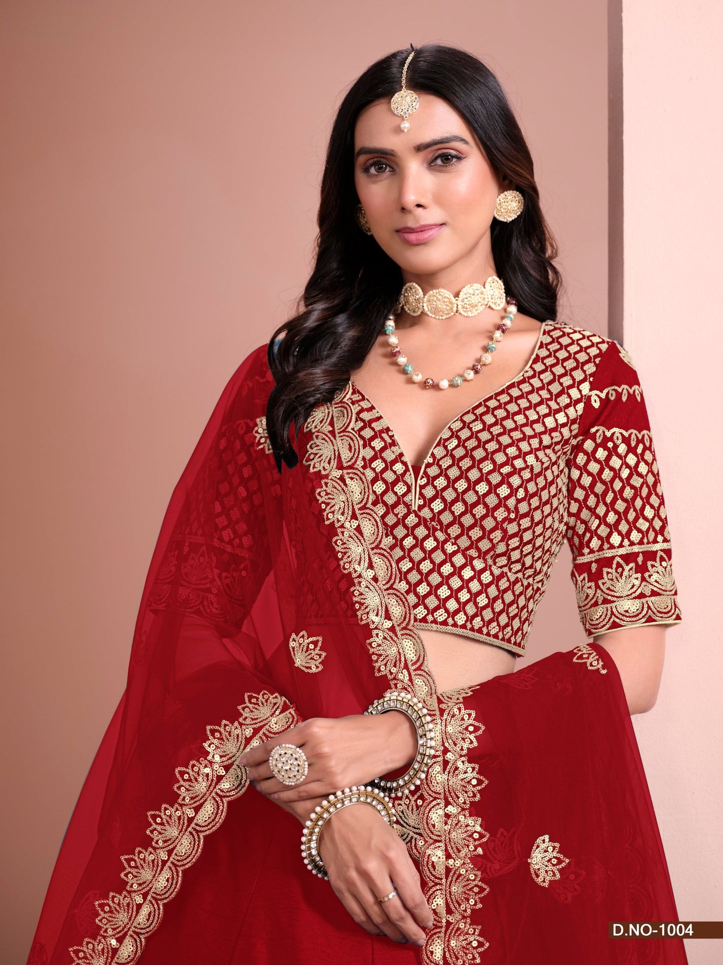 Anaita Red Art Silk Designer Lehenga With Blouse