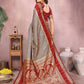 Anaita Grey Handloom Kalamkari Silk Saree With Zari Woven Work
