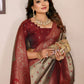 Anaita Beige Tissue Silk Saree With Weaving Zari Work