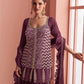 Anaita Purple Chinon Stitched Suit With Embroidery Work
