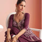 Anaita Purple Chinon Stitched Suit With Embroidery Work