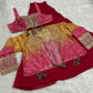 Anaita Magenta Heavy Chinon Silk Readymade 3 Piece Set With Sequence & Mirror Work