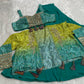Anaita Teal Blue Heavy Chinon Silk Readymade 3 Piece Set With Sequence & Mirror Work